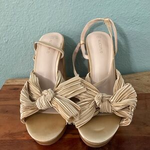 Women's Gold Wedge Heels